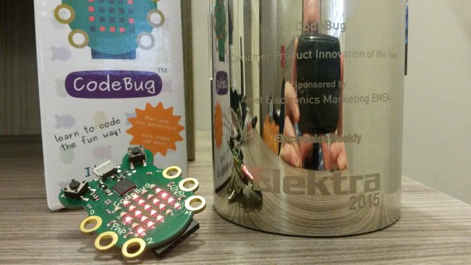 CodeBug next to Consumer Product of the Year award