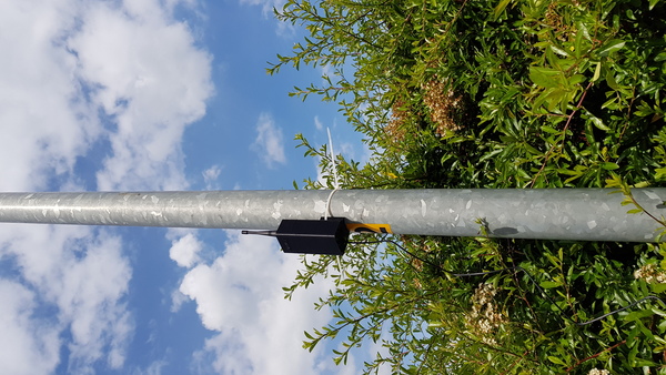 lamp post mounted air quality sensor